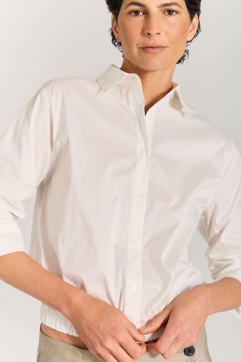 Gather Shirt - White